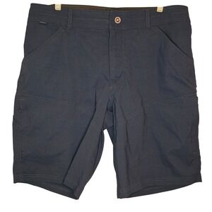 KUHL Mens Blue Nylon Spandex Hiking Cargo Shorts Gorpcore 5121 Size 37 *Measured